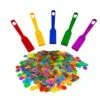 JUNWRROW Magnetic Bingo Wand With Chips,5-Pack& 500 Metal Chips, 5 Color Metal Chips-for Large Group Games,Family Game Night, Sensory Bins,Counting And Sorting,Science& Educational Activities