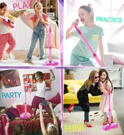 Mozlly Super Star Playset Karaoke For Kids - Pink Microphone With Adjustable Mic Stand, Buit-in Jack & Speaker For MP3 Player, Play And Sing Along With Music & Lights, Karaoke Entertainment For Kids 10 Mozlly Super Star Playset Karaoke For Kids - Pink Microphone With Adjustable Mic Stand, Buit-in Jack & Speaker For MP3 Player, Play And Sing Along With Music & Lights, Karaoke Entertainment For Kids -Folkmanis Toys Shop 51pfq16LRqL