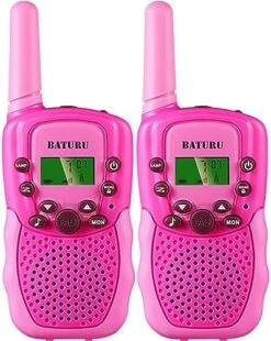 Girls Walkie Talkies Pink, Walkie Talkies For Kids 22 Channels 2 Way Radio With Backlit LCD Screen & LED Flashlight, Birthday Gifts Toys For Girls(Pink,2 Pack) -Folkmanis Toys Shop 51phuktugRL. AC