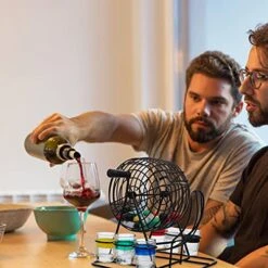 Toyvian Mini Toys Classic Toys Bingo Machine Cage Game Set With Bingo Balls Classic Metal Cage Wine Mug Rack Stand For Bar KTV Birthday Wedding Party Supplies Brain Toy Educational Toys -Folkmanis Toys Shop 51pk6DVt6zL