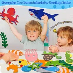 Craftstory Ocean Felt Board Story Set For Toddlers Children Under The Sea 3.5 Feet Flannel-Stories Shark Octopus Toys Wall Activity Storytelling Teaching -Folkmanis Toys Shop 51plcb2mlnL