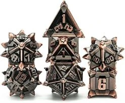 Cusdie Metal Dice Set, 7 Pcs DND Metal Dice, Pinwheel Design Polyhedral Dice Set, For Role Playing Game D&D Dice MTG Pathfinder(Silver Golden) 24 Cusdie Metal Dice Set, 7 Pcs DND Metal Dice, Pinwheel Design Polyhedral Dice Set, For Role Playing Game D&D Dice MTG Pathfinder(Silver Golden) -Folkmanis Toys Shop 51pu7KvUllL. AC