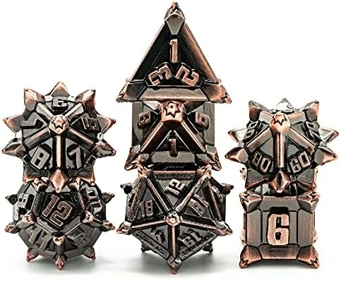 Cusdie Metal Dice Set, 7 Pcs DND Metal Dice, Pinwheel Design Polyhedral Dice Set, For Role Playing Game D&D Dice MTG Pathfinder(Silver Golden) 10 Cusdie Metal Dice Set, 7 Pcs DND Metal Dice, Pinwheel Design Polyhedral Dice Set, For Role Playing Game D&D Dice MTG Pathfinder(Silver Golden) - Image 8