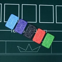 JIESITE Ceramic Rectangular Poker Chips Plaques,37-Gram Ceramic Composites, Casino Game Card Party Chips Pack Of 10 Pcs