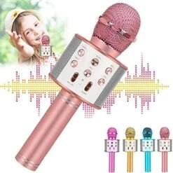 Toys For Girls Karaoke Microphone - Portable Wireless Bluetooth Karaoke Mic Machine With Flashlights, 3 4 5 Year Old Girl Birthday Gifts,Kids Toys For 6 7 8 9 10 Year Old Girl Stuff Teen Girl Gifts -Folkmanis Toys Shop 51qCPfkrGRL. AC