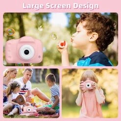 Kids Camera Toys Gifts For 3-12 Years Old Kids Boys Girls: HD Digital Video Camera With 32GB SD Card, Christmas Birthday Festival Gifts For Kids Pink -Folkmanis Toys Shop 51qF21L0WxL