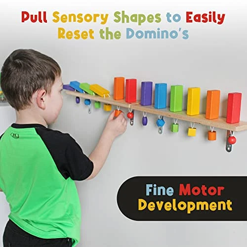 MEAVIA Wooden Falling Domino Wall (Pack Of 2); Colorful Toppling Domino Blocks For Kids 5 MEAVIA Wooden Falling Domino Wall (Pack Of 2); Colorful Toppling Domino Blocks For Kids - Image 3