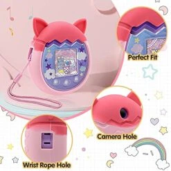 GENERIC 2 Pack Silicone Case For Tamagotchi Pix Virtual Pet Game Machine,Protective Soft Skin Cover For Tamagotchi Pix Sleeve Shell With Hand Strap(Purple+Pink) 8 GENERIC 2 Pack Silicone Case For Tamagotchi Pix Virtual Pet Game Machine,Protective Soft Skin Cover For Tamagotchi Pix Sleeve Shell With Hand Strap(Purple+Pink) -Folkmanis Toys Shop 51qXLPsbxEL