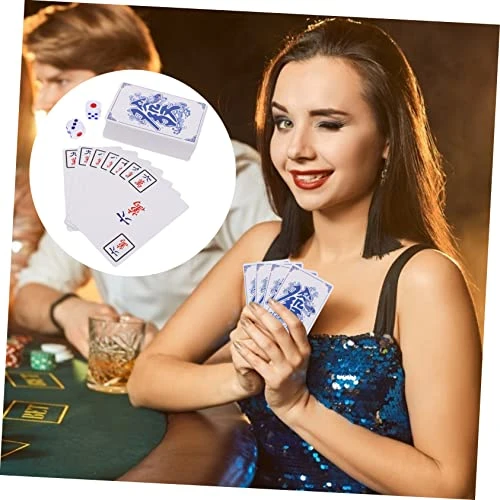 Toyvian 4 Sets Mahjong Poker Scrub Sets Chessboard Sets Travel Set 144 Paper Cards Travel Board Game Family Board Games Paper Mahjong For Party Travel Game Prop Mahjong Toy Frosted Props 4 Toyvian 4 Sets Mahjong Poker Scrub Sets Chessboard Sets Travel Set 144 Paper Cards Travel Board Game Family Board Games Paper Mahjong For Party Travel Game Prop Mahjong Toy Frosted Props - Image 2