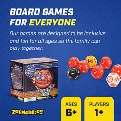 Zobmondo!! GoHoops Basketball Dice Game, Play Basketball Anywhere With Fun, Portable Custom Dice Set For Adults And Kids Ages 6+ -Folkmanis Toys Shop 51qsRdXiLhS