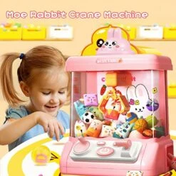 Mini Claw Machine – Feature LED Lights Adjustable Sounds Loud Sound Effects Claw Machine Arcade Game Toy Vending Machine With10Dolls,10 Twisted Egg,USB Cable ,Best Gift Toy 8 Mini Claw Machine – Feature LED Lights Adjustable Sounds Loud Sound Effects Claw Machine Arcade Game Toy Vending Machine With10Dolls,10 Twisted Egg,USB Cable ,Best Gift Toy -Folkmanis Toys Shop 51qstk31jLL