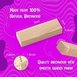 BETTERLINE Wooden Tower Stacking Blocks Game - 48 Pieces - Tumbling Tower Toy For Kids & Adults - Classic Family Game 11 BETTERLINE Wooden Tower Stacking Blocks Game - 48 Pieces - Tumbling Tower Toy For Kids & Adults - Classic Family Game -Folkmanis Toys Shop 51r9TlB59pL