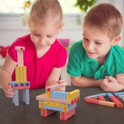 Gentle Monster Wooden Stacking Board Games, 54 Pcs Fruit Colored Tower Building Blocks Games For Kids, Wood Balancing Blocks Montessori Toy Gift For Boys Girls -Folkmanis Toys Shop 51rAWpNx9JL