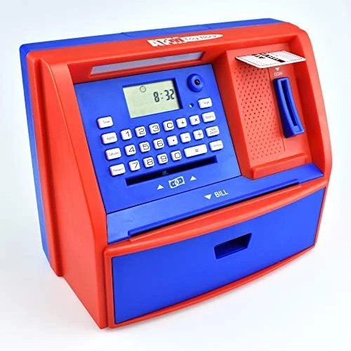 Talking ATM Savings Bank, Digital Piggy Bank, ATM Money Coins Machine For Kids Birthday Gift (Red/Blue) 13 Talking ATM Savings Bank, Digital Piggy Bank, ATM Money Coins Machine For Kids Birthday Gift (Red/Blue) - Image 11