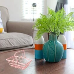 Zerodeko Small Baskets Mini Miniature Supermarket Cart, Pink Shopping Utility Hand Cart Small Supermarket Cart Photo Prop Mini House Furniture Decoration For Storage Market Basket -Folkmanis Toys Shop 51rFUZVq3IL