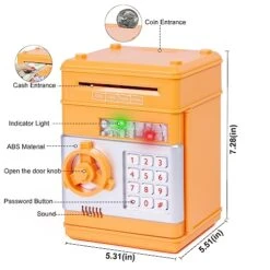 Refasy Piggy Bank Cash Coin Can ATM Bank Electronic Coin Money Bank For Kids-Hot Gift -Folkmanis Toys Shop 51rHETK1taL