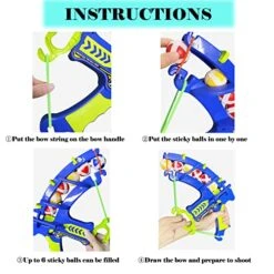 QuRender 29inch Dart Board,1 Sticky Balls Bow And Arrow Launcher,20 Sticky Balls,Toys Gifts For 3 4 5 6 7 8 9 10 11 12 Boys & Girls,Indoor Outdoor Party Sports Play Games Multicolor -Folkmanis Toys Shop 51rHFC1k59L