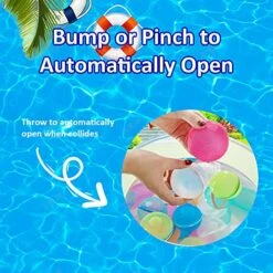 Reusable Water Balloons Self Sealing Easy Quick Fill 8pcs, Summer Water Balls For Boy Girl Ages 3-12, Silicone Balloon Toy Game Ball Fun For Kid Adult Outdoor Backyard Swimming Pool Party Supplies -Folkmanis Toys Shop 51rJj2WV8HL