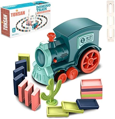 TONSAN Automatic Domino Train Toy Set - 180 Pcs, Creative Electric Domino Train, Dominoes Automatically Rally Train Sets, Locomotive Dominos Train Toys For Kids Boys And Girls Age 3-12 7 TONSAN Automatic Domino Train Toy Set - 180 Pcs, Creative Electric Domino Train, Dominoes Automatically Rally Train Sets, Locomotive Dominos Train Toys For Kids Boys And Girls Age 3-12 - Image 5