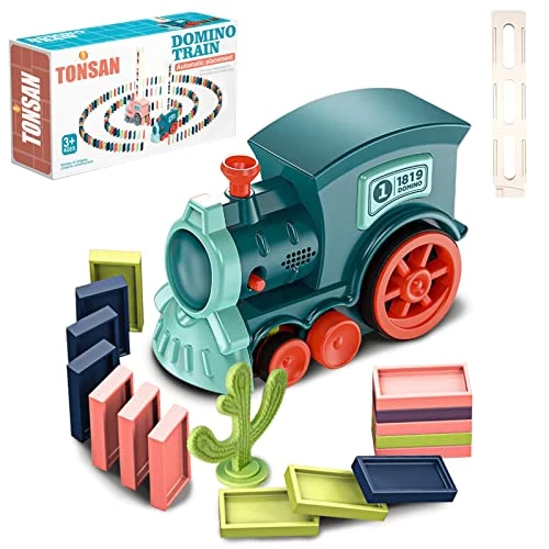 TONSAN Automatic Domino Train Toy Set - 180 Pcs, Creative Electric Domino Train, Dominoes Automatically Rally Train Sets, Locomotive Dominos Train Toys For Kids Boys And Girls Age 3-12 3 TONSAN Automatic Domino Train Toy Set - 180 Pcs, Creative Electric Domino Train, Dominoes Automatically Rally Train Sets, Locomotive Dominos Train Toys For Kids Boys And Girls Age 3-12