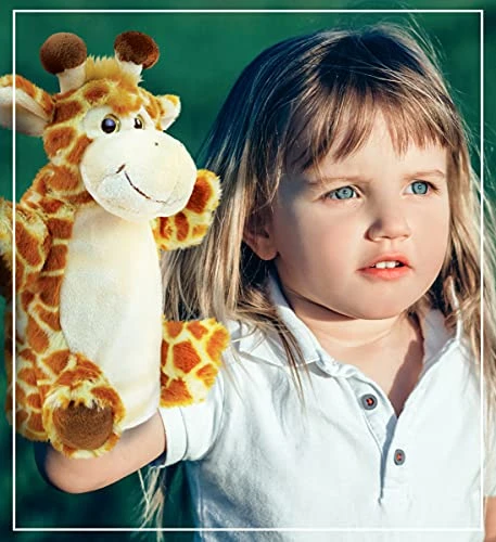 DolliBu Giraffe Plush Hand Puppet For Kids - Soft Plush Stuffed Animal Hand Puppet Toy For Puppet Show Games & Puppet Theaters For Kids, Adult Cute Puppets Educational Toy To Teach Children & Toddlers 8 DolliBu Giraffe Plush Hand Puppet For Kids - Soft Plush Stuffed Animal Hand Puppet Toy For Puppet Show Games & Puppet Theaters For Kids, Adult Cute Puppets Educational Toy To Teach Children & Toddlers - Image 6