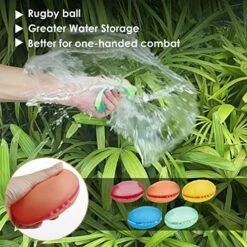 Reusable Water Balloons, Rugby Magnetic Quick Fill Self Sealing, Easier To Grip, Refillable Water Balls For Kids, Water Bomb Splash Balls For Pool Party Beach Toys Water Games(5 Pcs) 7 Reusable Water Balloons, Rugby Magnetic Quick Fill Self Sealing, Easier To Grip, Refillable Water Balls For Kids, Water Bomb Splash Balls For Pool Party Beach Toys Water Games(5 Pcs) -Folkmanis Toys Shop 51rP2uplYcL