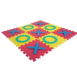 Hey! Play! Giant Classic Tic Tac Toe Game – Oversized Interlocking Coloful EVA Foam Squares With Jumbo X And O Pieces For Indoor And Outdoor Play (80-3344)