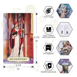 KIINO 78 PVC Tarot Cards Waterproof Tarot Deck Witches Tarot Cards With Guide Book Tarot Cards For Beginner Wrinkle Resistant Purple -Folkmanis Toys Shop 51rT6ScCtjL