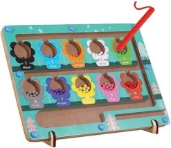 Hcqxnsl Magnetic Color And Number Maze,Toddler Wooden Magnet Board Puzzles Toy With Magnetic Pen Color Matching Sorting Game Educational Matching Games Fine Motor Skills Toys For Kids Boys Girls. -Folkmanis Toys Shop 51rVzicKejL. AC