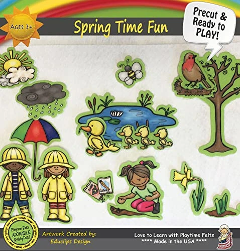Spring Time Fun Felt Set By Playtime Felts | 16 PRECUT & READY TO PLAY Felt Figures For Flannel Board Teaching For Toddlers, Preschoolers And Kindergarten - ADORABLE Felt Characters 3 Spring Time Fun Felt Set By Playtime Felts | 16 PRECUT & READY TO PLAY Felt Figures For Flannel Board Teaching For Toddlers, Preschoolers And Kindergarten - ADORABLE Felt Characters