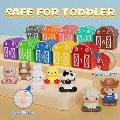 Learning Toy For Toddlers 1 2 3+ Years Old, 20 PCS Farm Animal Barn Toy & Finger Puppets, Montessori Educational Toy For Kids, Christmas Birthday Gift With 10 Animals & 10 Barns For Babies Boys Girls 9 Learning Toy For Toddlers 1 2 3+ Years Old, 20 PCS Farm Animal Barn Toy & Finger Puppets, Montessori Educational Toy For Kids, Christmas Birthday Gift With 10 Animals & 10 Barns For Babies Boys Girls -Folkmanis Toys Shop 51rlP7KfVjL