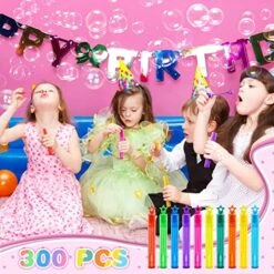 300 Pieces Mini Bubble Wands,Bubble Party Favors Assortment Toys For Kids,Themed Birthday, Halloween, Goodie Bags, Carnival Prizes, Wedding, Bubble Maker Toys For Kids,Outdoor Gifts For Girls & Boys -Folkmanis Toys Shop 51rpy2zpmUL