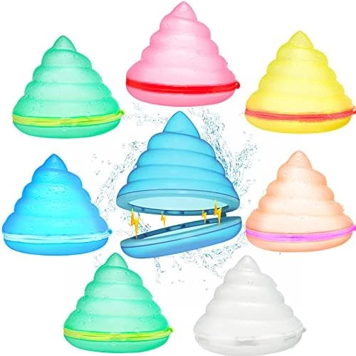 Reusable Water Balloons For Kids, 12 Pcs Magnetic Water Balloons Self-Sealing Pool Toys, Refillable Water Balloons For Outoor Water Fight Games, Summer Toys For Beach Yard Garden (Poop) 13 Reusable Water Balloons For Kids, 12 Pcs Magnetic Water Balloons Self-Sealing Pool Toys, Refillable Water Balloons For Outoor Water Fight Games, Summer Toys For Beach Yard Garden (Poop) - Image 11