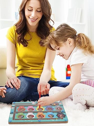 Dznils Magnetic Color And Number Maze Toddler Wooden Magnet Board Puzzles Toy With Magnetic Pen Color Matching Sorting Game Educational Matching Games Fine Motor Skills Toys For Kids Boys Girls 3 Dznils Magnetic Color And Number Maze Toddler Wooden Magnet Board Puzzles Toy With Magnetic Pen Color Matching Sorting Game Educational Matching Games Fine Motor Skills Toys For Kids Boys Girls