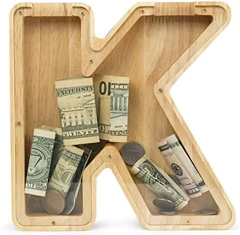 WOOD CITY Letter Piggy Bank For Adults Boys Girls Kids, Wooden 9 Inch Large Personalized Bills And Coins Bank Money Box, Customized Name DIY Creative Gift For Real-Money, Alphabet Decorations (B) 17 WOOD CITY Letter Piggy Bank For Adults Boys Girls Kids, Wooden 9 Inch Large Personalized Bills And Coins Bank Money Box, Customized Name DIY Creative Gift For Real-Money, Alphabet Decorations (B) - Image 15