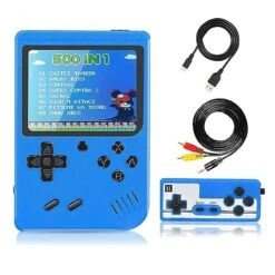Portable Handheld Game Console Retro Game Console With 400 Classical Games 1020mAh Rechargeable Battery Support For Connecting TV And Two Players-A