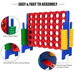 Safeplus Giant 4 In A Row Classic Game Set, 47” Jumbo 4-to-Score Toy Set,Fun Indoor & Outdoor Connect Four Games For Kids Adults Family Party 10 Safeplus Giant 4 In A Row Classic Game Set, 47” Jumbo 4-to-Score Toy Set,Fun Indoor & Outdoor Connect Four Games For Kids Adults Family Party -Folkmanis Toys Shop 51s27F2ucdL