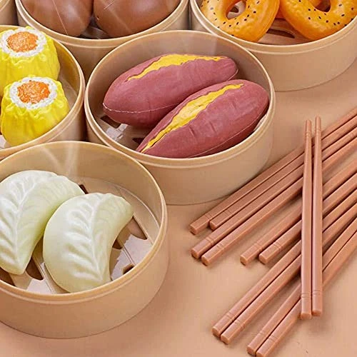 OADANNUo Play Food 88 PCS Dim Sum Play Food Toy For Kids Kitchen Toddler Imaginative Development Toys, Fun Educational Game Accessories Perfect Educational Toy For Toddlers Boys & Girls 4 OADANNUo Play Food 88 PCS Dim Sum Play Food Toy For Kids Kitchen Toddler Imaginative Development Toys, Fun Educational Game Accessories Perfect Educational Toy For Toddlers Boys & Girls - Image 2