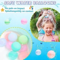 GENERIC 12PCS Reusable Water Balloons, Self-Sealing Quick Fill Water Bomb Outdoor Toys For Kids/Adults Silicone Water Ball Easy Quick Fill, Fun Splash Water Bomb Party Supplies -Folkmanis Toys Shop 51s8dgPflIL