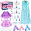 Princess Dress Up Shoes And Jewelry Boutique -Girls Pretend Play Set W Cloak & Tutu Skirt, 3 Pairs Princess Shoes Pretend Jewelry Accessories Girls Toddlers Beauty Birthday Gifts Princess Toys Years3+ -Folkmanis Toys Shop 51sCLD0y3GL
