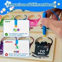 Magnetic Color And Number Maze - Wooden Magnet Color Matching Learning Counting Maze Puzzle Board, Toddler Color Sorting Fine Motor Skills Toys Gift For Boys Girls 3 4 5 Years Old -Folkmanis Toys Shop 51sE4GZpwML