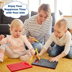 Yexiya 3 Packs Magnetic Kids Board For Kids Magnetic Bead Drawing Board Magnet Toys With Pen And Bead Learning Writing Board For Educational Preschool Gift, Travel, Trip -Folkmanis Toys Shop 51sF4Wvo0IL