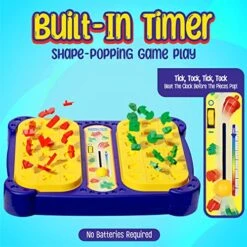 PlayRoute Shape Pop Up Board Game | 1 And 2 Player Game For Kids Ages 4-6-8+ | Educational Classic Board Game Shape Matching Puzzle Toys For Boys & Girls -Folkmanis Toys Shop 51sRk5yss1L