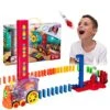 Automatic Domino Brick Laying Toy Train For Toddlers Aged 3-7 –Tracking Set With 120 Domino Pieces, Train, Rocket And Launching Pad – Easy To Use And Fun – Educational Game For Kids 1 Automatic Domino Brick Laying Toy Train For Toddlers Aged 3-7 –Tracking Set With 120 Domino Pieces, Train, Rocket And Launching Pad – Easy To Use And Fun – Educational Game For Kids -Folkmanis Toys Shop 51sU1n6PH4L
