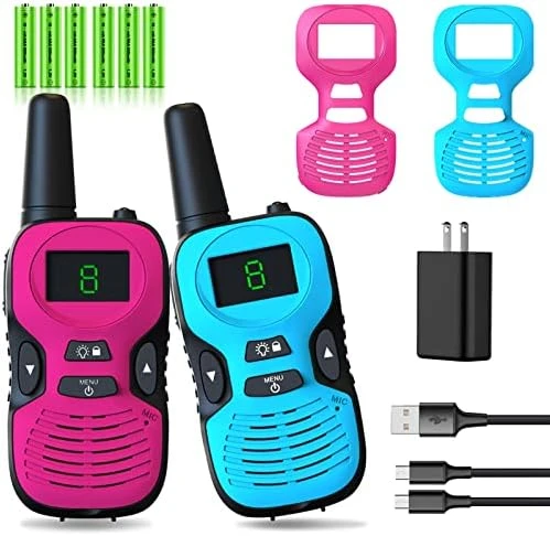 Walkie Talkies For Kids Rechargeable 2 Pack: Walkie-Talkies For Kids - Walky Talky For Kids - Long Range Outdoor, Hiking, Camping Toys For 3-12 Year Old Girls Boys Gifts Christmas Games 6 Walkie Talkies For Kids Rechargeable 2 Pack: Walkie-Talkies For Kids - Walky Talky For Kids - Long Range Outdoor, Hiking, Camping Toys For 3-12 Year Old Girls Boys Gifts Christmas Games - Image 4