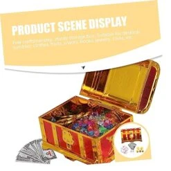 Gadpiparty Pirate Coins And Gems Treasure Chest BIRTHDAY PARTY SUPPLIES- Suitable For Various Occasions, Including Parties, Events And Games. Treasure Girls Pirate Coins And Treasure -Folkmanis Toys Shop 51sXjZ1qmOL