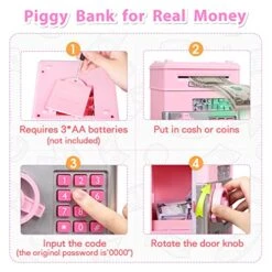 MAGIBX Piggy Bank Toys For 6 7 8 9 10 11 Year Old Girl Gifts, Money Saving Box For Teen Girls Toys Age 6-8-10-12, Christmas Birthday Gifts For 7 8 Year Old Girls Stuff ATM Machine For Kids 5-7, Pink 18 MAGIBX Piggy Bank Toys For 6 7 8 9 10 11 Year Old Girl Gifts, Money Saving Box For Teen Girls Toys Age 6-8-10-12, Christmas Birthday Gifts For 7 8 Year Old Girls Stuff ATM Machine For Kids 5-7, Pink -Folkmanis Toys Shop 51sZ2o4XAML