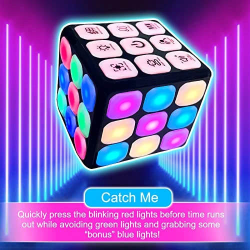 Kidbro Light Up Galaxy Cube Game - Flashing Handheld Simon Says Brain & Memory Games For Kids - Sensory Travel Toys For Autism - Cool Toy Birthday Gifts For 6-12 Year Old Boys 5 Kidbro Light Up Galaxy Cube Game - Flashing Handheld Simon Says Brain & Memory Games For Kids - Sensory Travel Toys For Autism - Cool Toy Birthday Gifts For 6-12 Year Old Boys - Image 3