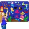 Craftstory 41 Pcs Ocean Animals Felt Board For Toddlers 3.5 Ft Under The Sea Flannel Stories Marine Figures Shark Octopus Mermaid Crafts Teaching Aid Wall Activity Interactive Play Kits -Folkmanis Toys Shop 51seECC0SPL