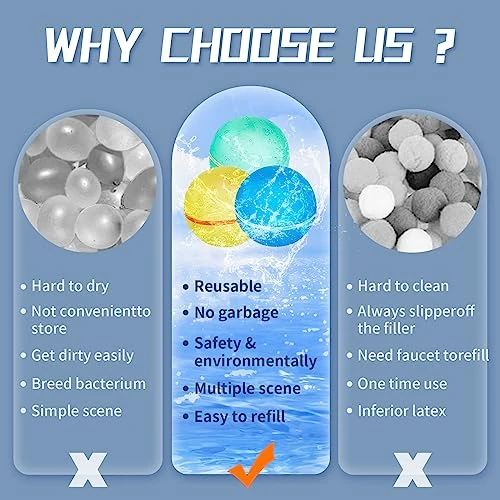 SMARTVIN 12PCS Reusable Magnetic Water Balloons, Self-Sealing Quick-Fill Splash Ball With Mesh Bag, Suitable For Outdoor Games, Bath, Backyard Pool. 5 SMARTVIN 12PCS Reusable Magnetic Water Balloons, Self-Sealing Quick-Fill Splash Ball With Mesh Bag, Suitable For Outdoor Games, Bath, Backyard Pool. - Image 3
